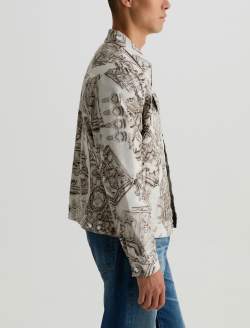 Dart Jacket SUD Ancient Relief Sueded Classic Trucker MENS TOPS Photo 4