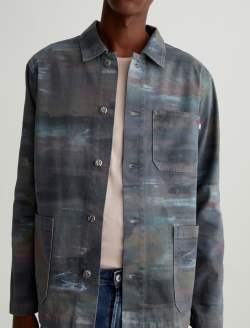 Roari Jacket SUD Traveler Art Project Chore Jacket MENS TOPS Photo 3