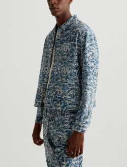 Philip Coat Denim Fray Art Project Modern Chore Coat MENS TOPS Photo 7