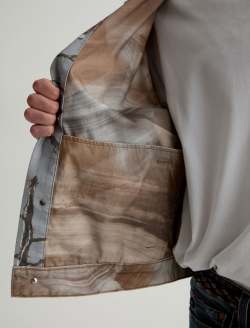 Philip SUD Jacket Desert Trees Art Project Modern Chore Coat MENS TOPS Photo 6