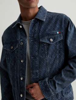 Dart Jacket Basic Denim Diamond Classic Trucker MENS TOPS Photo 3