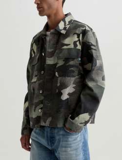 Philip Jacket Wax Camo Green Modern Chore Coat MENS TOPS Photo 7