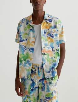 Foster Shirt Color Flow Blue Relaxed Camp Shirt MENS TOPS Photo 2