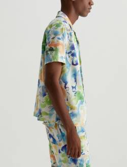 Foster Shirt Color Flow Blue Relaxed Camp Shirt MENS TOPS Photo 4