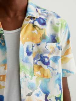Foster Shirt Color Flow Blue Relaxed Camp Shirt MENS TOPS Photo 6