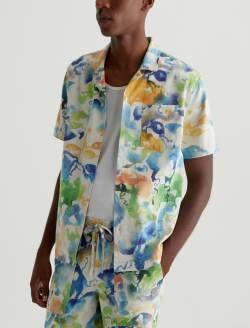 Foster Shirt Color Flow Blue Relaxed Camp Shirt MENS TOPS Photo 7