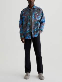 Elias Shirt Jacket Knife Painting Blue Art Project Shirt Jacket MENS TOPS Photo 4