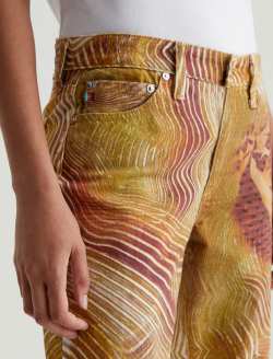 Mari Sand Wave Art Project Mid-Rise Slim Straight WOMENS BOTTOMS Photo 4