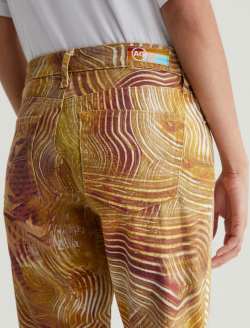 Mari Sand Wave Art Project Mid-Rise Slim Straight WOMENS BOTTOMS Photo 7