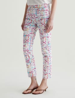 Mari Crop Water Drops Pink Art Project Mid-Rise Slim Straight WOMENS BOTTOMS Photo 5