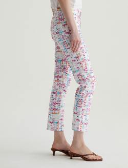 Mari Crop Water Drops Pink Art Project Mid-Rise Slim Straight WOMENS BOTTOMS Photo 6