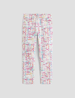 Mari Crop Water Drops Pink Art Project Mid-Rise Slim Straight WOMENS BOTTOMS Photo 1