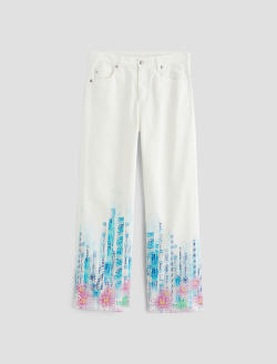 Saige Wide Leg Crop Cityview Art Project Mid-Rise Wide Leg WOMENS BOTTOMS Photo 1