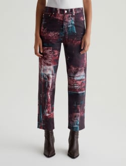 Rian Night Driving Coral Art Project High-Rise Straight WOMENS BOTTOMS Photo 3