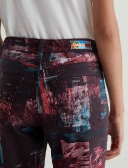 Rian Night Driving Coral Art Project High-Rise Straight WOMENS BOTTOMS Photo 7