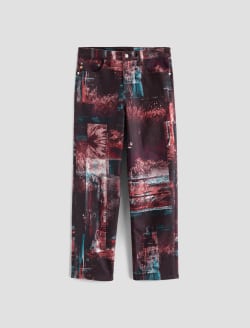 Rian Night Driving Coral Art Project High-Rise Straight WOMENS BOTTOMS Photo 1