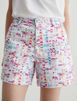 Caden Short Water Drops Pink Art Project Tailored Trouser Short WOMENS BOTTOMS Photo 4