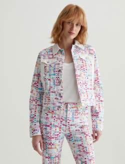 Robyn Jacket Water Drops Pink Art Project Slim Jacket WOMENS TOPS Photo 2