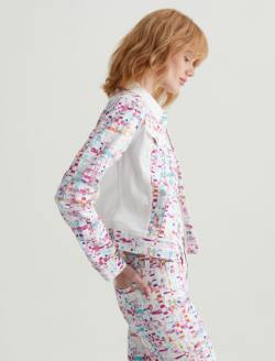 Robyn Jacket Water Drops Pink Art Project Slim Jacket WOMENS TOPS Photo 4