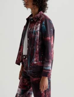 Chiro Jacket Night Driving Coral Art Project Shirt Jacket WOMENS TOPS Photo 6