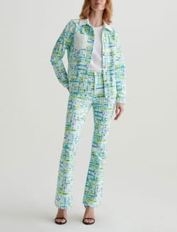 Chiro Shirt Jacket Water Drops Green Boxy Fit WOMENS TOPS Photo 2