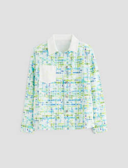 Chiro Shirt Jacket Water Drops Green Boxy Fit WOMENS TOPS Photo 1