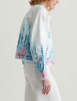 Genni Jacket Cityview Art Project Cropped Utility Jacket WOMENS TOPS Photo 4