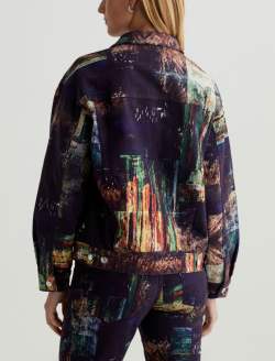 Haylee Jacket Night Driving Olive Art Project Oversized Trucker Jacket WOMENS TOPS Photo 8