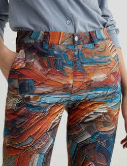 Caden Knife Painting Red Art Project Tailored Trouser WOMENS BOTTOMS Photo 4