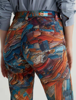 Caden Knife Painting Red Art Project Tailored Trouser WOMENS BOTTOMS Photo 7