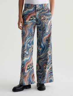 Caden Wide Leg Bubble Wave Art Project Tailored Trouser WOMENS BOTTOMS Photo 3