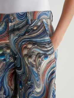 Caden Wide Leg Bubble Wave Art Project Tailored Trouser WOMENS BOTTOMS Photo 4