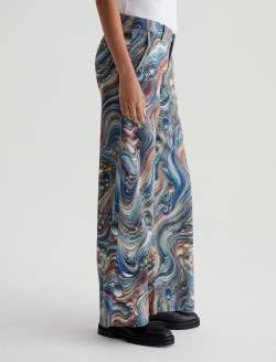 Caden Wide Leg Bubble Wave Art Project Tailored Trouser WOMENS BOTTOMS Photo 5