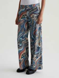 Caden Wide Leg Bubble Wave Art Project Tailored Trouser WOMENS BOTTOMS Photo 6