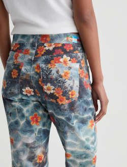 Mari Jean Water Flower Mid-Rise Slim Straight WOMENS BOTTOMS Photo 7