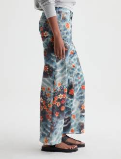 Saige Wide Leg Crop Jean Water Flower Mid-rise Fit WOMENS BOTTOMS Photo 5