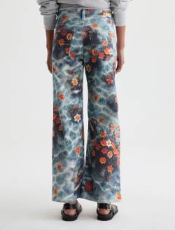 Saige Wide Leg Crop Jean Water Flower Mid-rise Fit WOMENS BOTTOMS Photo 8
