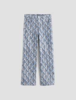 Saige Wide Leg Crop Diamond Fray Big Light Art Project Mid-Rise Wide Leg WOMENS BOTTOMS Photo 1