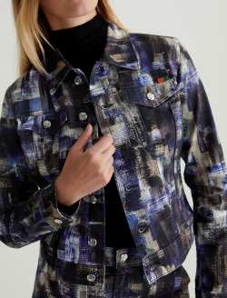 Robyn Jacket Purple Road Art Project Slim Jacket WOMENS TOPS Photo 3