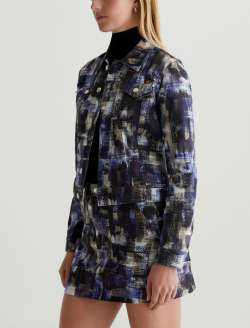 Robyn Jacket Purple Road Art Project Slim Jacket WOMENS TOPS Photo 7