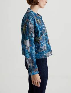 Genni Jacket Ice Flowers Art Project Cropped Utility Jacket WOMENS TOPS Photo 4