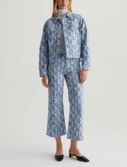 Ramie Jacket Diamond Fray Big Light Art Project Oversized Trucker Jacket WOMENS TOPS Photo 4
