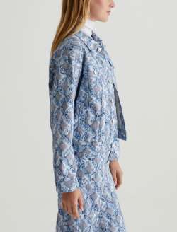Ramie Jacket Diamond Fray Big Light Art Project Oversized Trucker Jacket WOMENS TOPS Photo 5