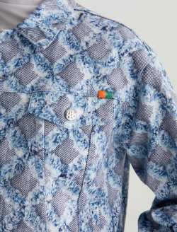 Ramie Jacket Diamond Fray Big Light Art Project Oversized Trucker Jacket WOMENS TOPS Photo 6