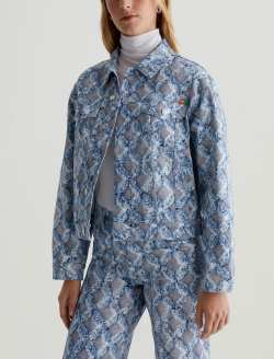 Ramie Jacket Diamond Fray Big Light Art Project Oversized Trucker Jacket WOMENS TOPS Photo 7