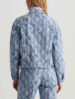 Ramie Jacket Diamond Fray Big Light Art Project Oversized Trucker Jacket WOMENS TOPS Photo 8