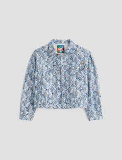 Ramie Jacket Diamond Fray Big Light Art Project Oversized Trucker Jacket WOMENS TOPS Photo 1