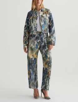 Isa Jacket Abstract Desert Cropped Trucker   WOMENS TOPS Photo 2