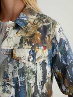 Isa Jacket Abstract Desert Cropped Trucker   WOMENS TOPS Photo 5