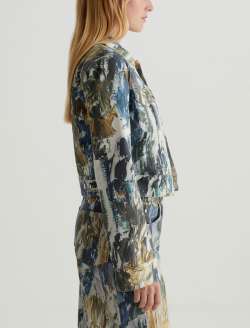 Isa Jacket Abstract Desert Cropped Trucker   WOMENS TOPS Photo 6